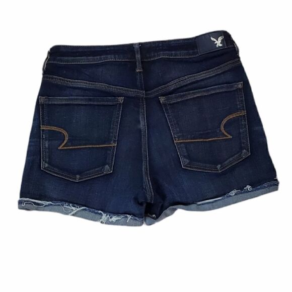 American Eagle Indigo High Rise Shortie Shorts - Picture 1 of 4